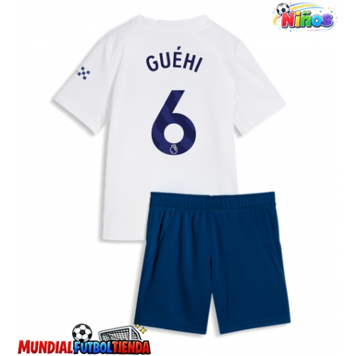 Camiseta Manchester City Marc Guehi #6 Tercera Equipación Replica 2026-27 para niños mangas cortas (+ Pantalones cortos)